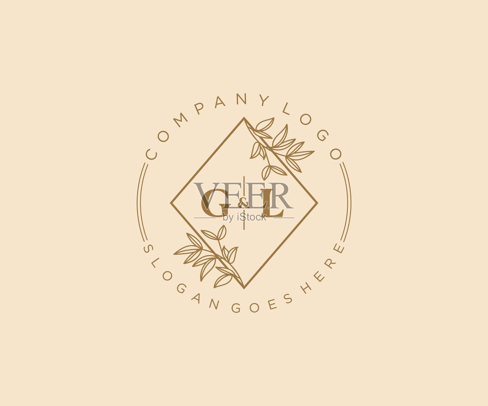 首字母gl美丽的花香女性插画图片素材