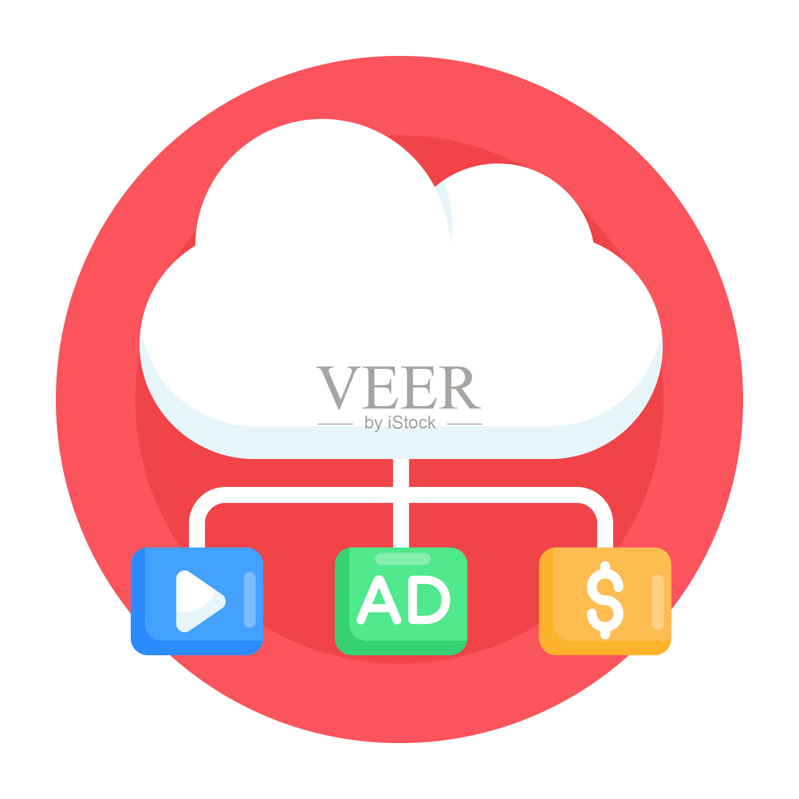 营销云插画图片素材