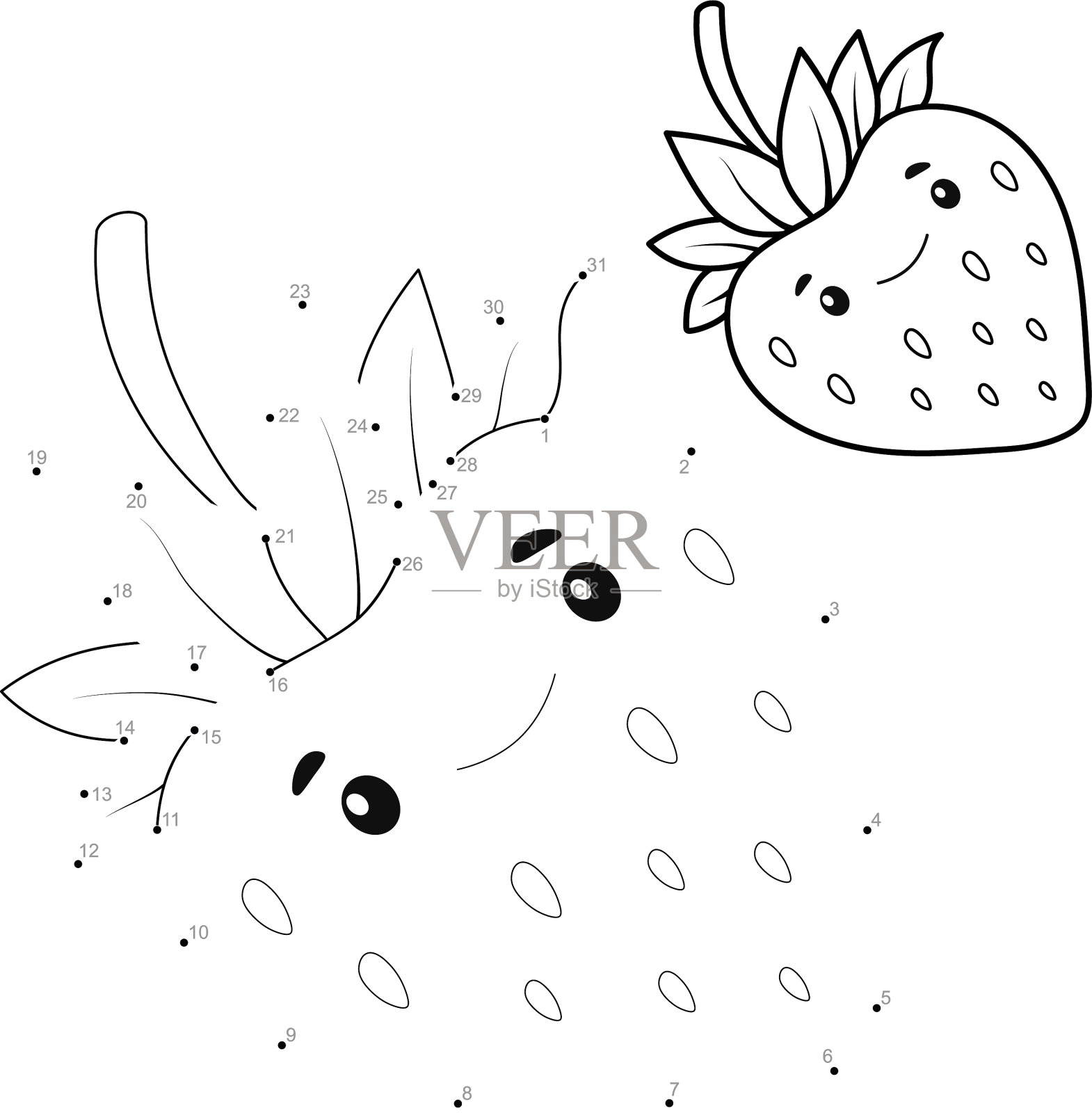 给孩子们做点对点游戏插画图片素材