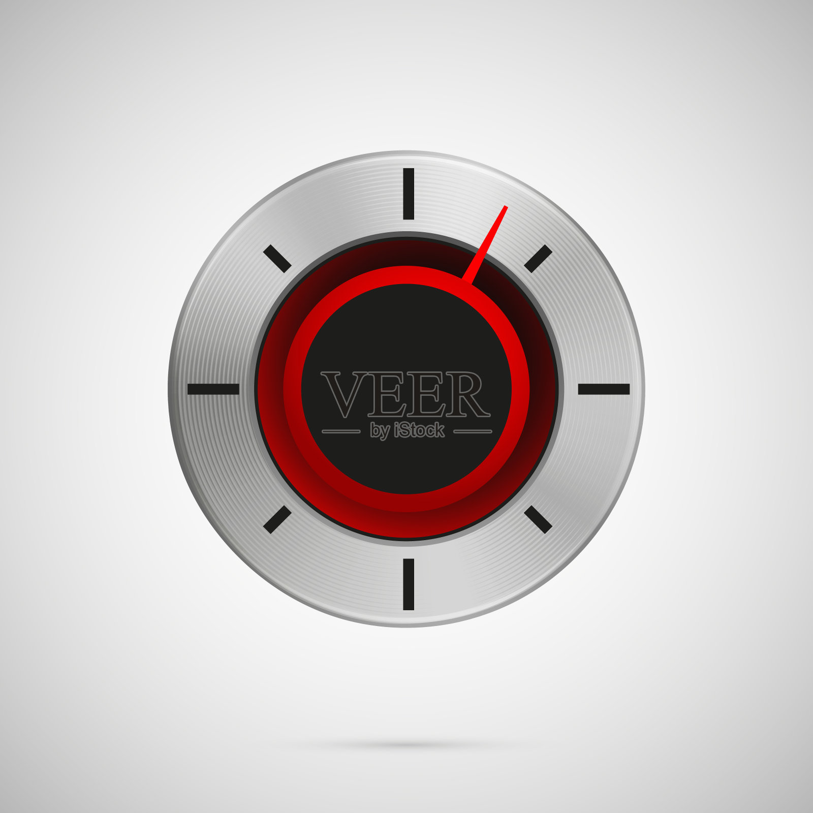 摘要圆形金属纹理红色调谐器插画图片素材