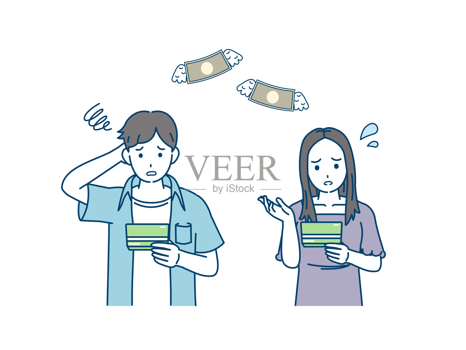 少年无钱插图插画图片素材