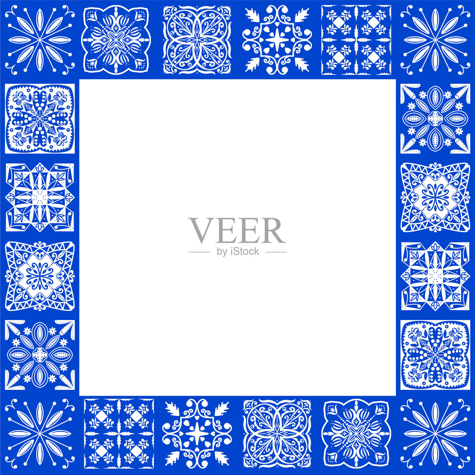 摩洛哥几何内部拼接阿祖列霍插画图片素材