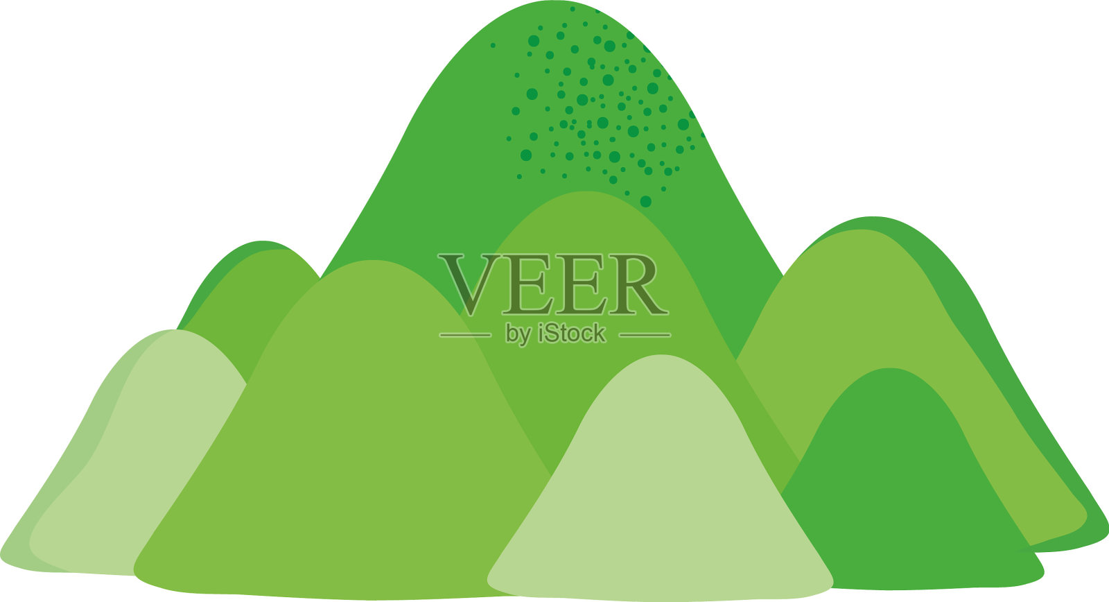 绿色的山脉设计元素图片