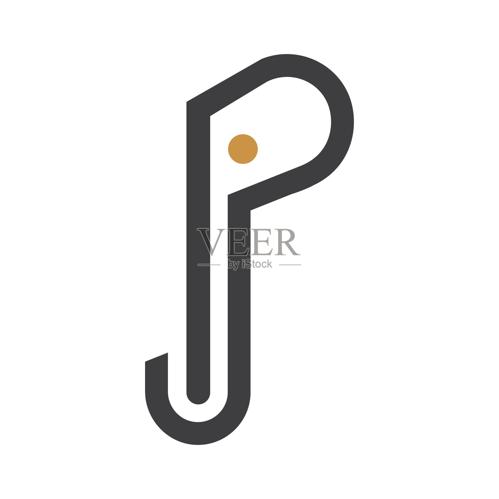 信jp标志或pj标志设计模板设计元素图片