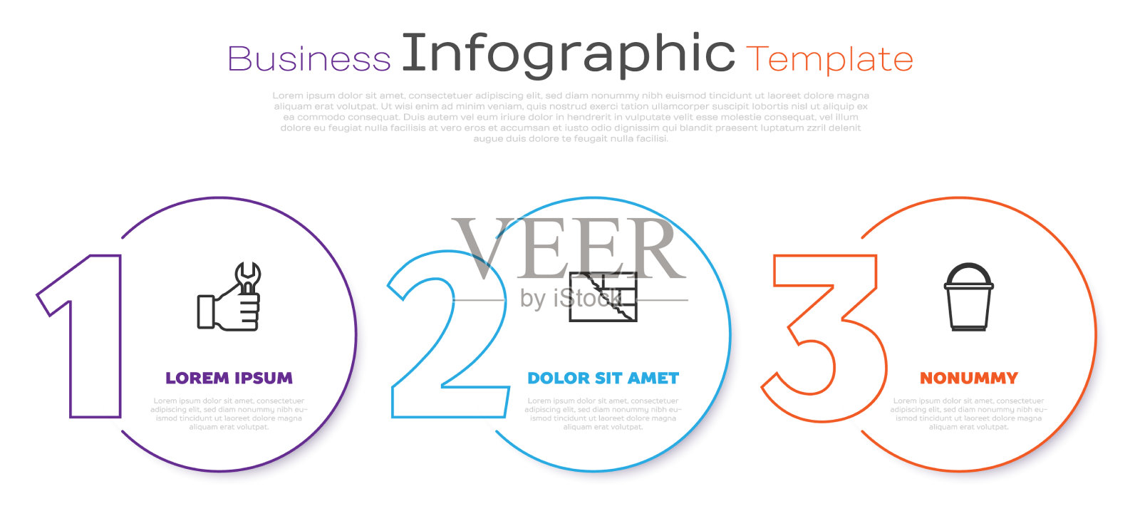 固定扳手砖和铲斗线图标素材