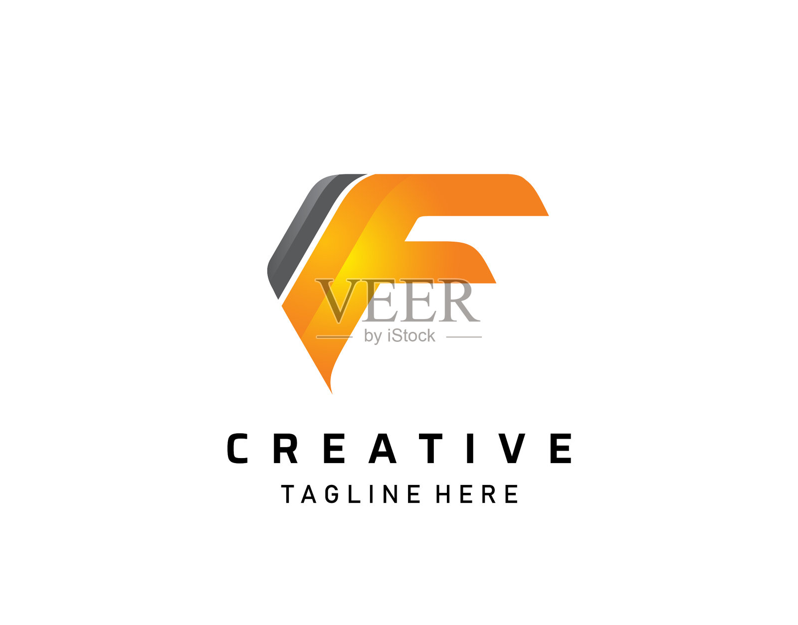 现代f字母标志，字母组合f图标设计插画图片素材