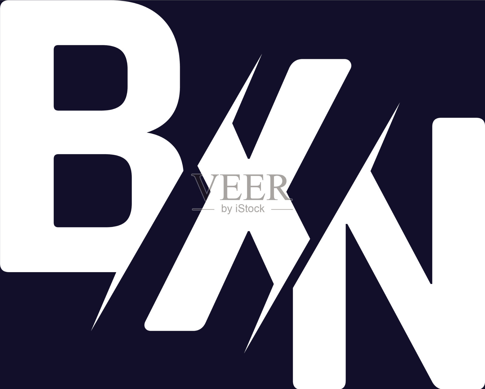 首字母组合logo设计BXN插画图片素材