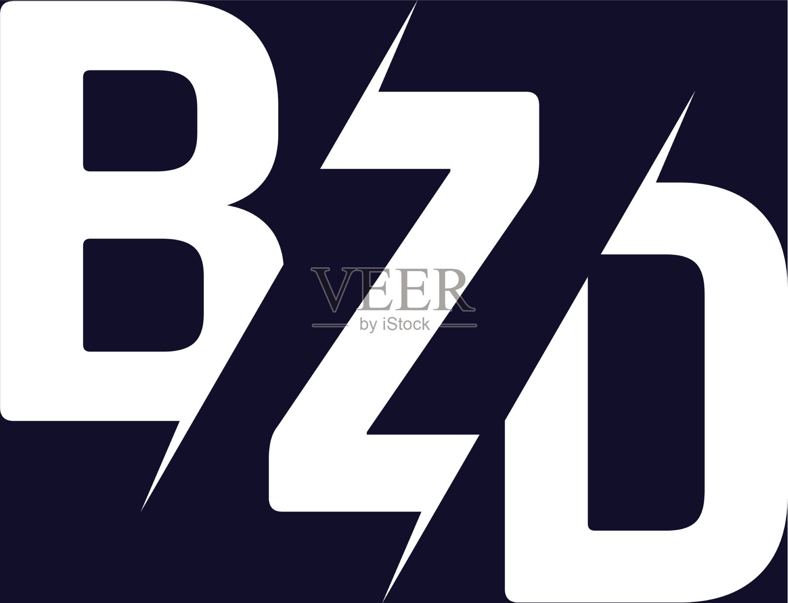 首字母组合logo设计BZD插画图片素材