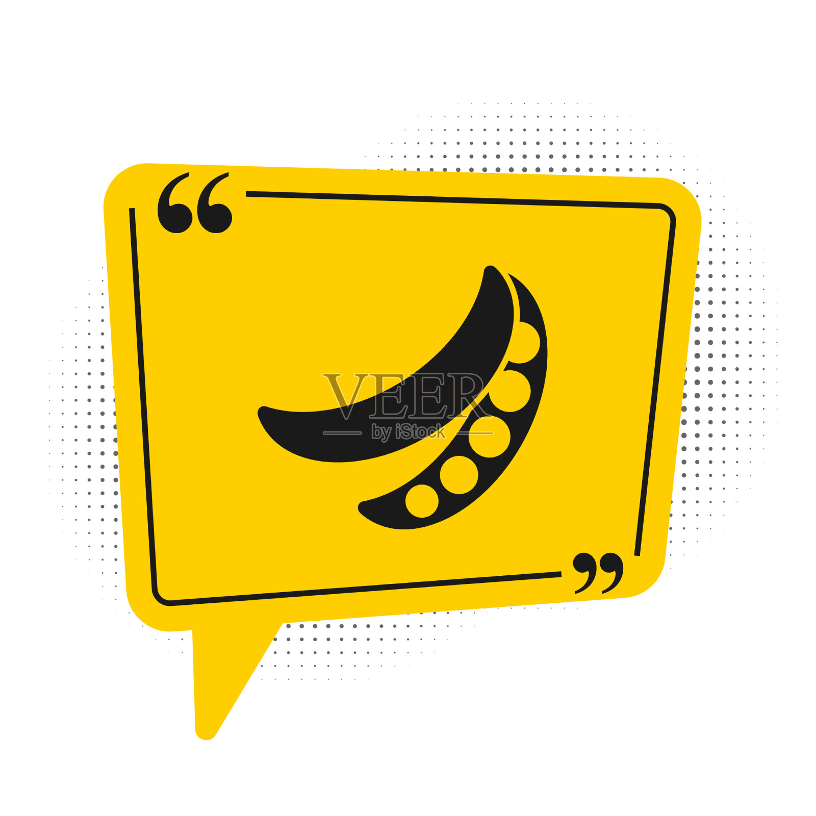 黑色的绿色豌豆图标孤立在白色的背景插画图片素材