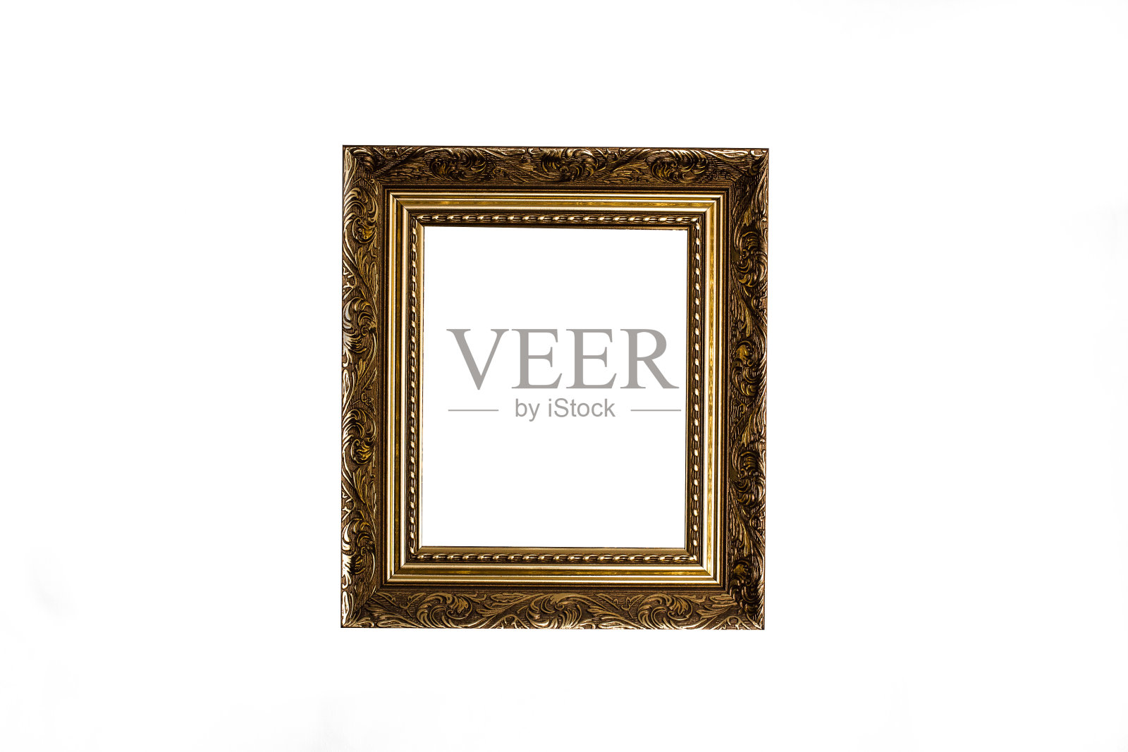 复古经典的相框孤立在白色的背景照片摄影图片