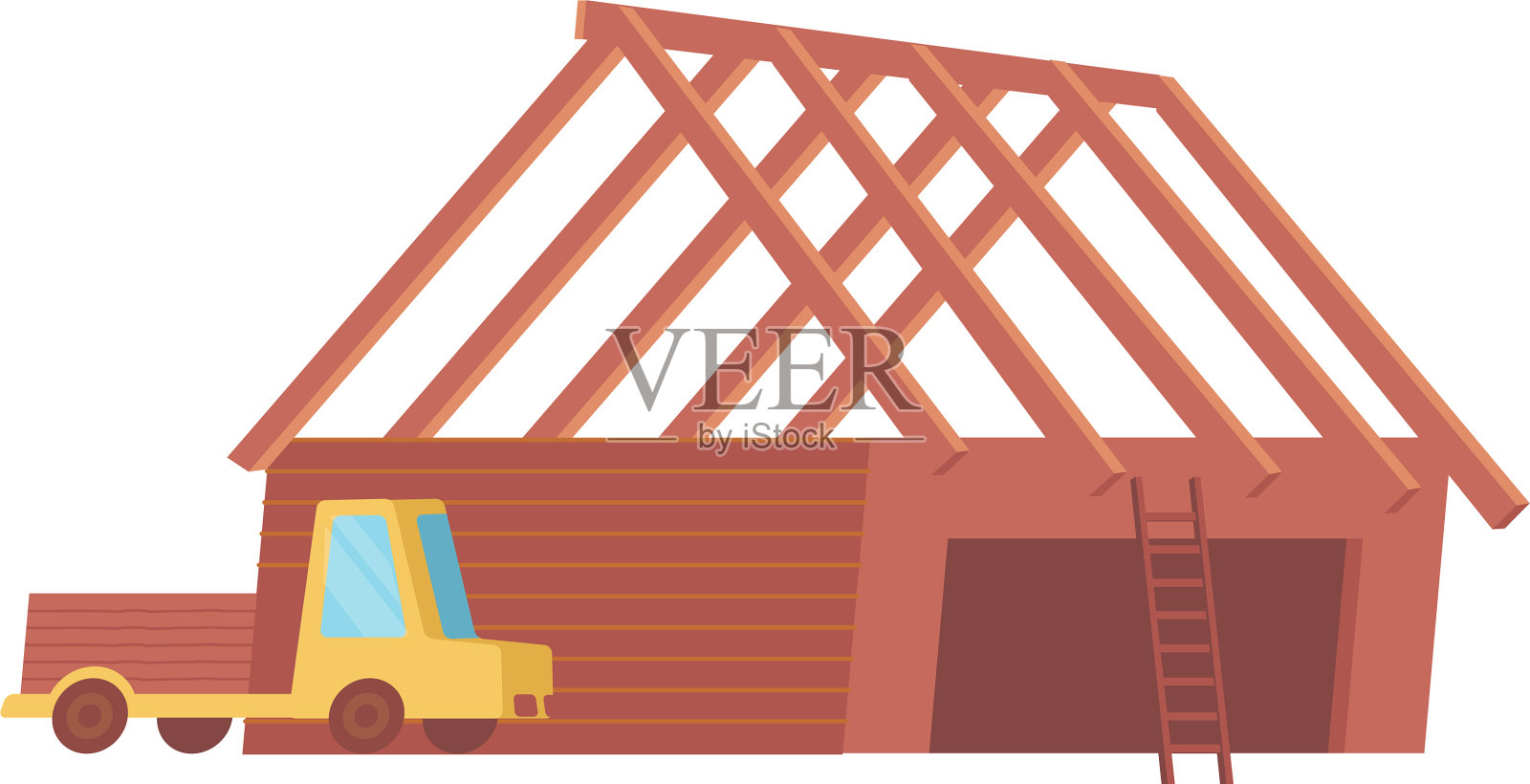 建筑工地的图标设计元素图片