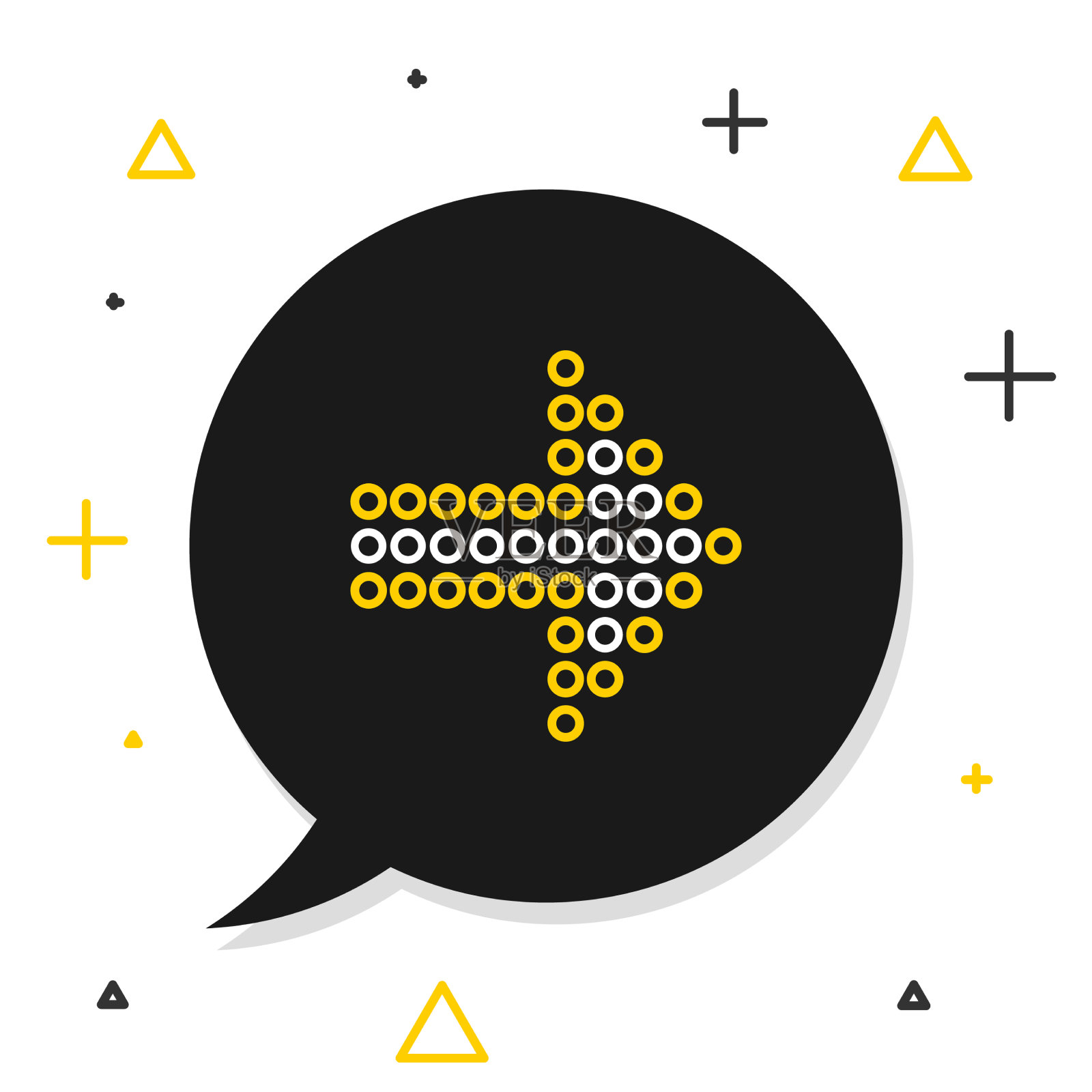 线点箭头图标孤立在白色背景图标素材