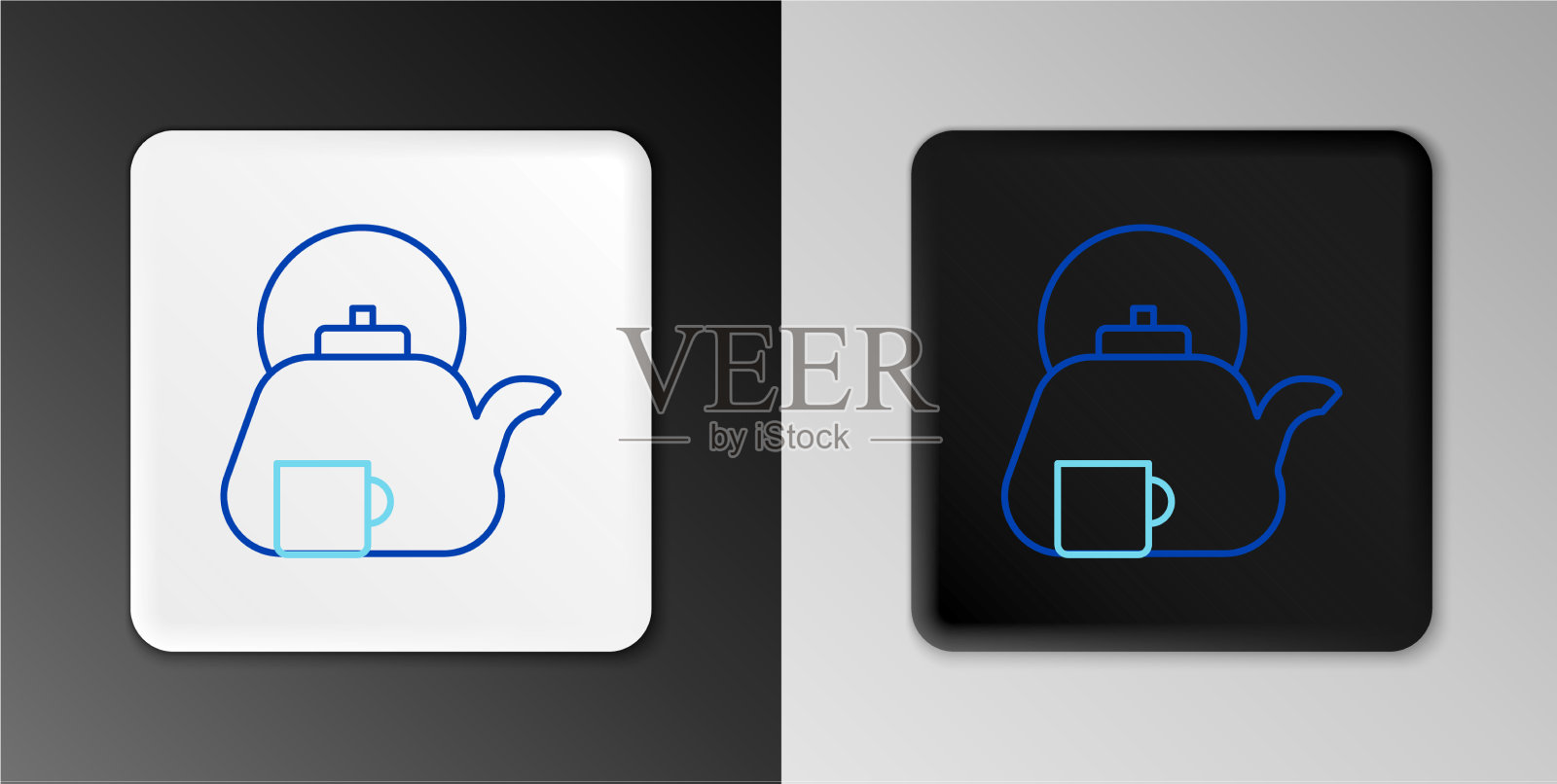 行传统茶道icon孤立上图标素材