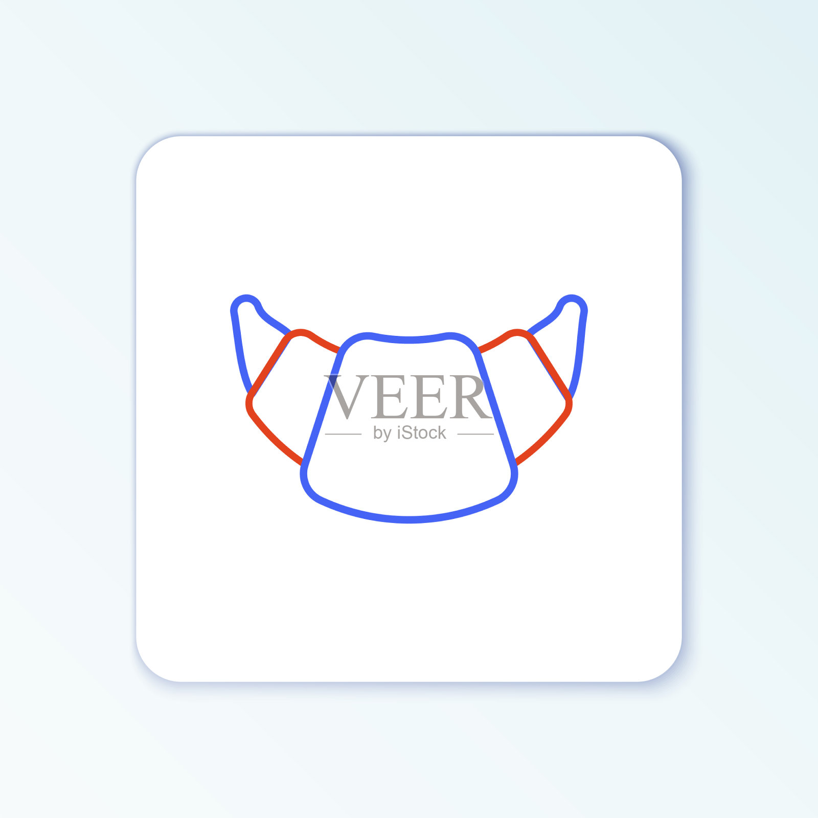 直线牛角面包图标孤立在白色背景插画图片素材