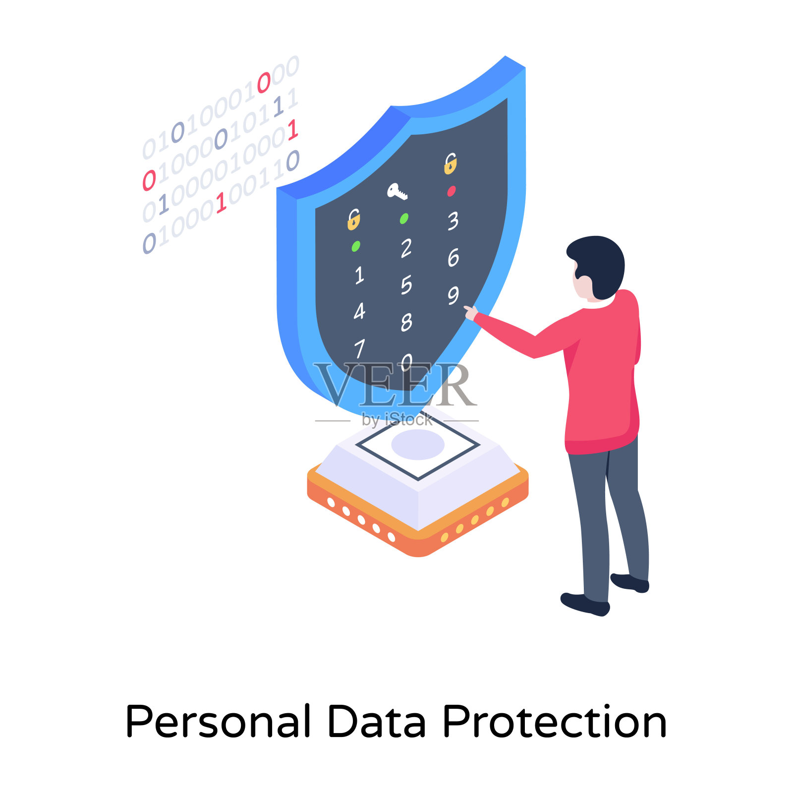 互联网网络安全插画图片素材