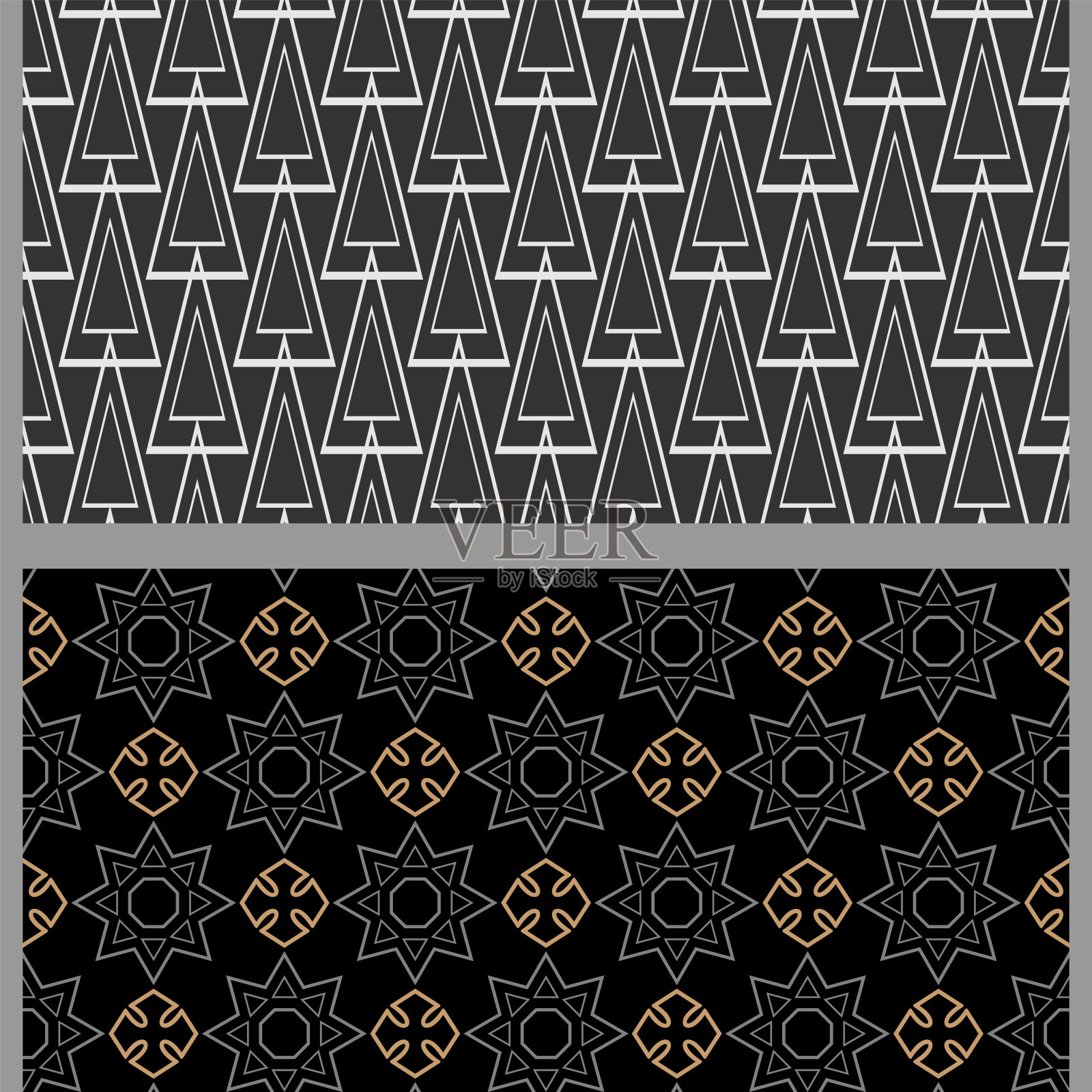 几何背景图案与装饰元素。集。适用于书皮、海报、墙纸、请柬、明信片的装饰。无缝模式插画图片素材