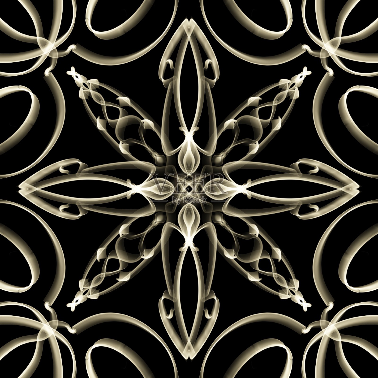 无缝观赏抽象花卉图案插画图片素材