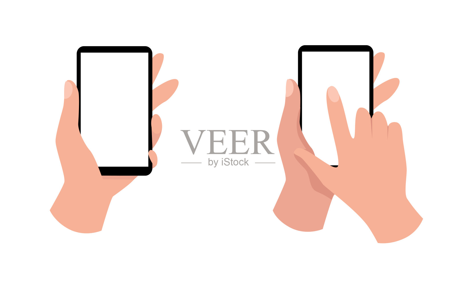 手持电话-矢量模型。设计元素图片