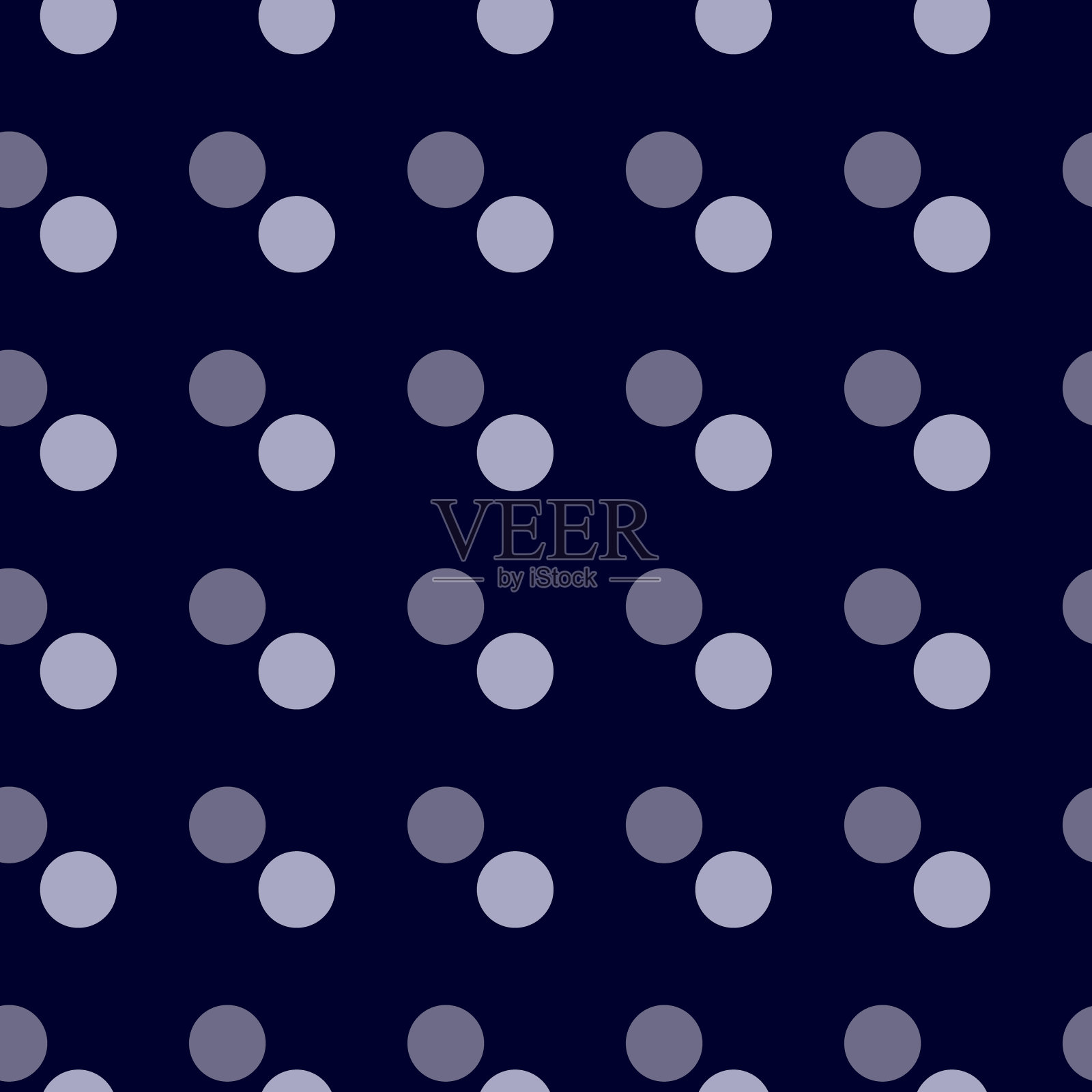 无缝矢量装饰与灰色阴影的波尔卡在深蓝色的背景。插图插画图片素材