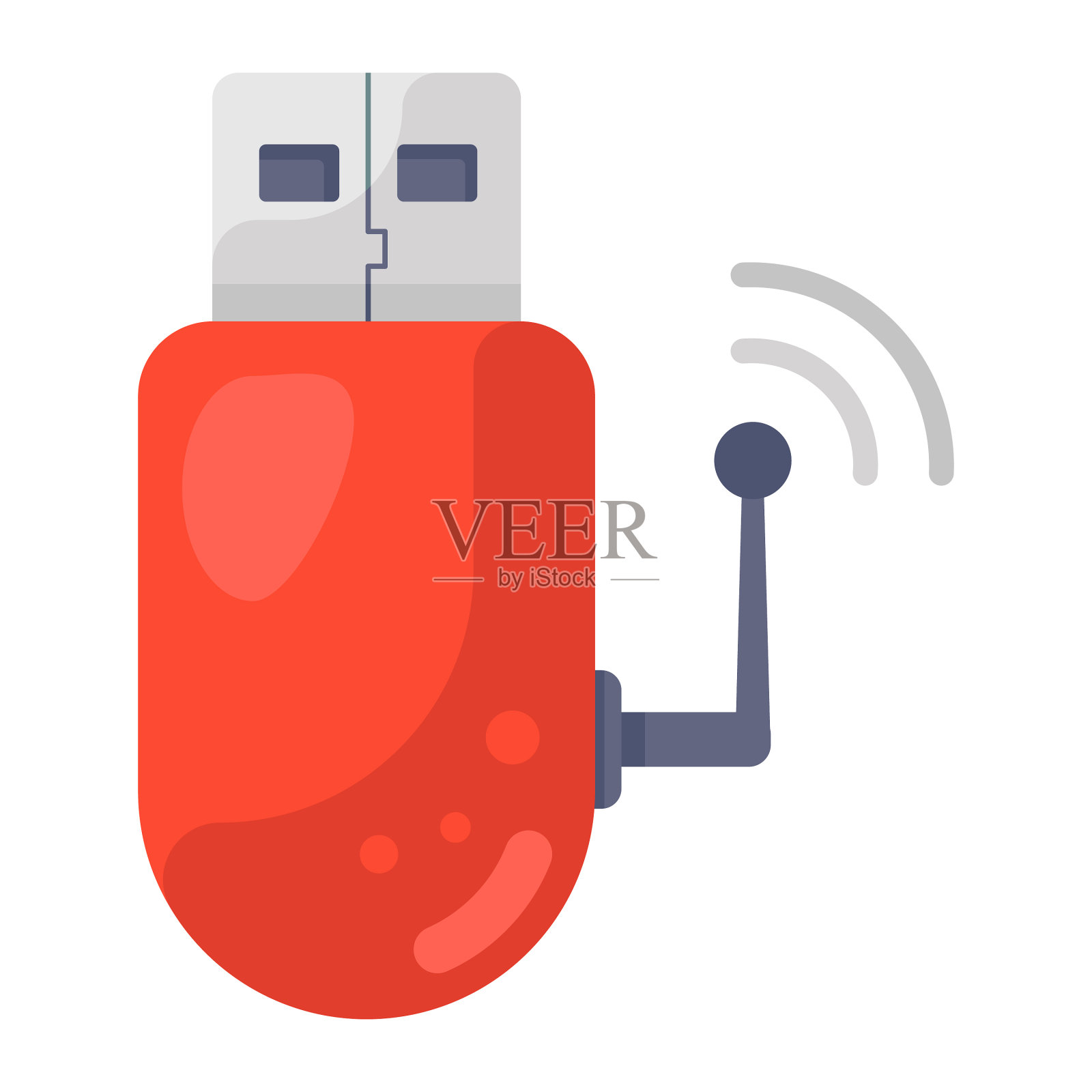 usb网络插画图片素材
