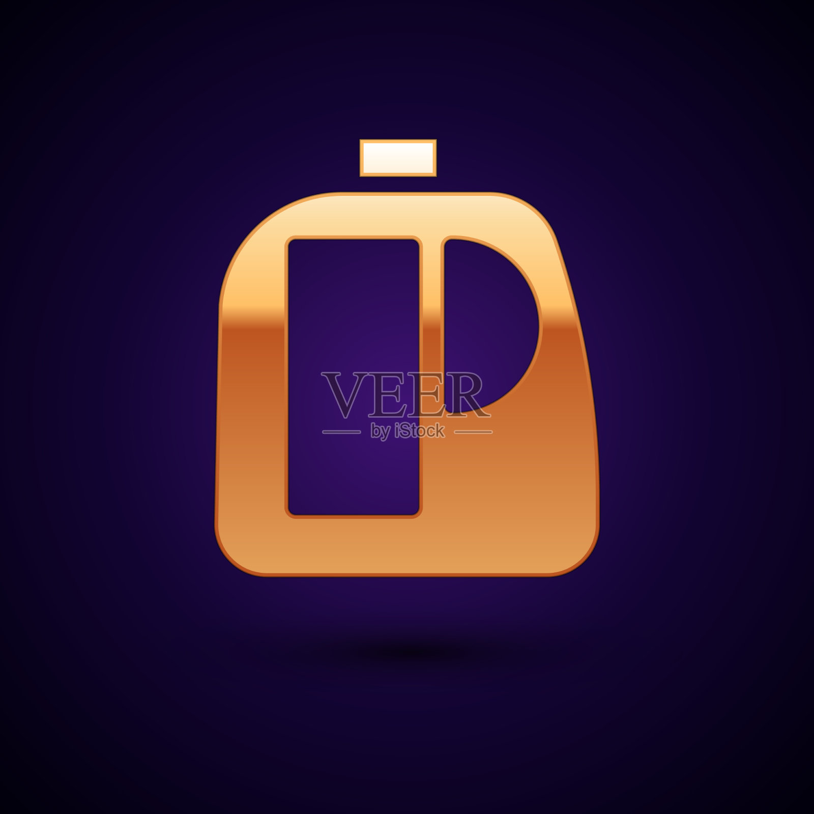 用于洗衣粉漂白剂的黄金塑料瓶插画图片素材