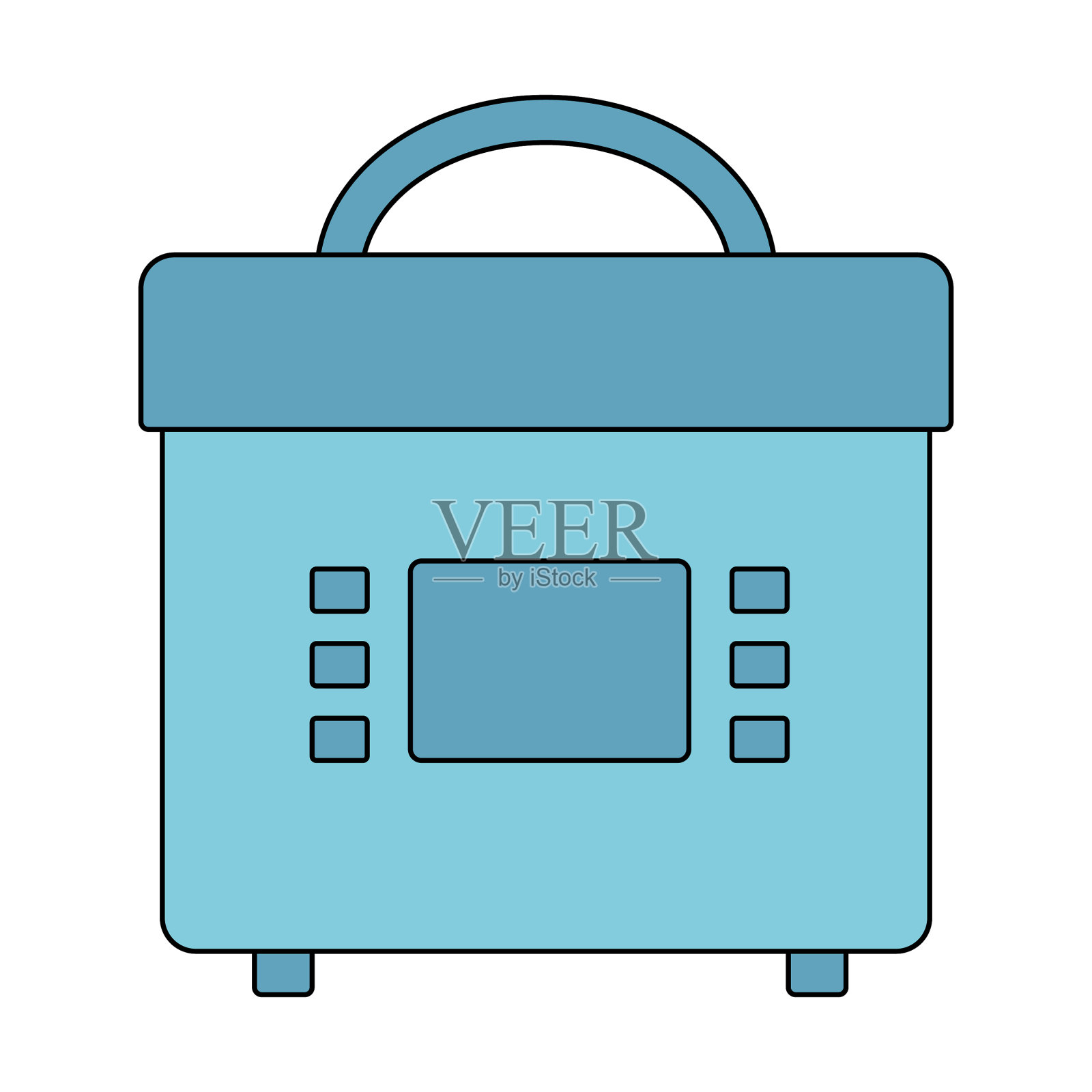 多厨师图标平面线条风格图标素材