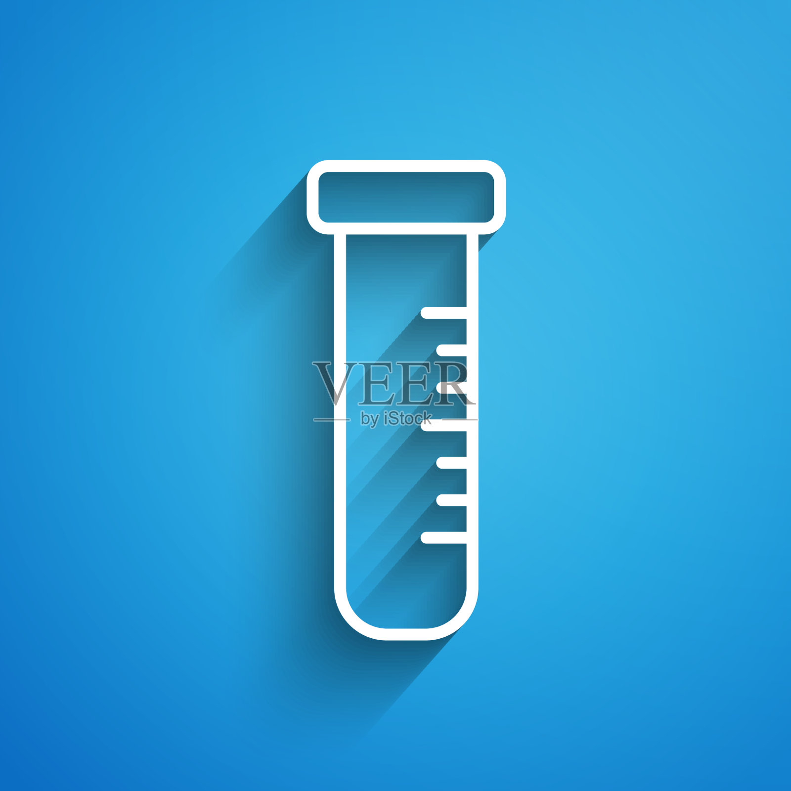 白线试管和烧瓶化学实验室插画图片素材