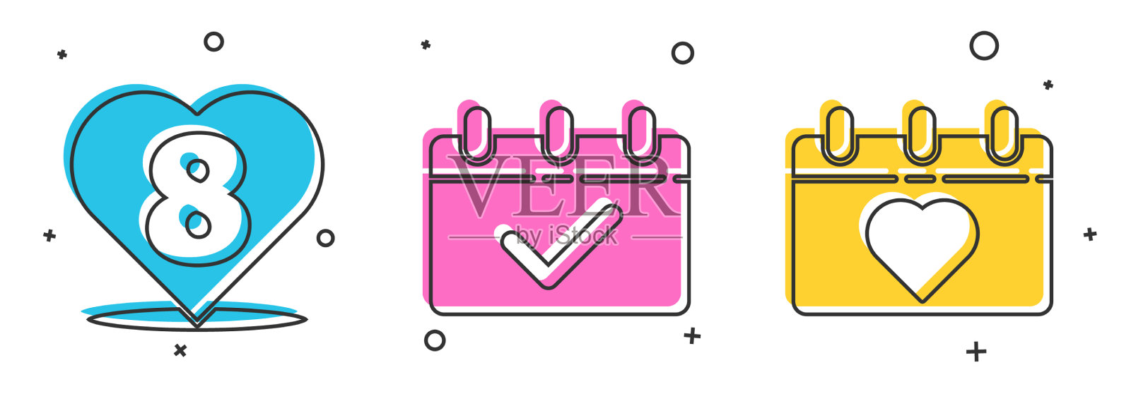 3月8日日历，3月8日图标素材