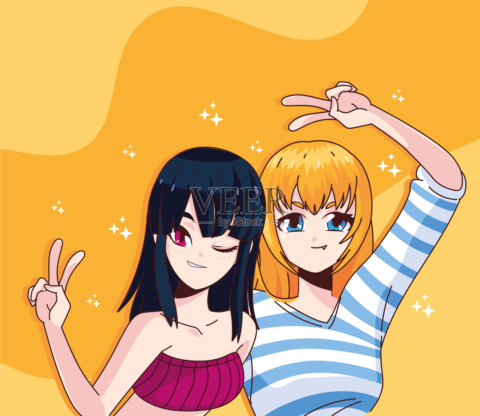 漫画的女性漫画插画图片素材