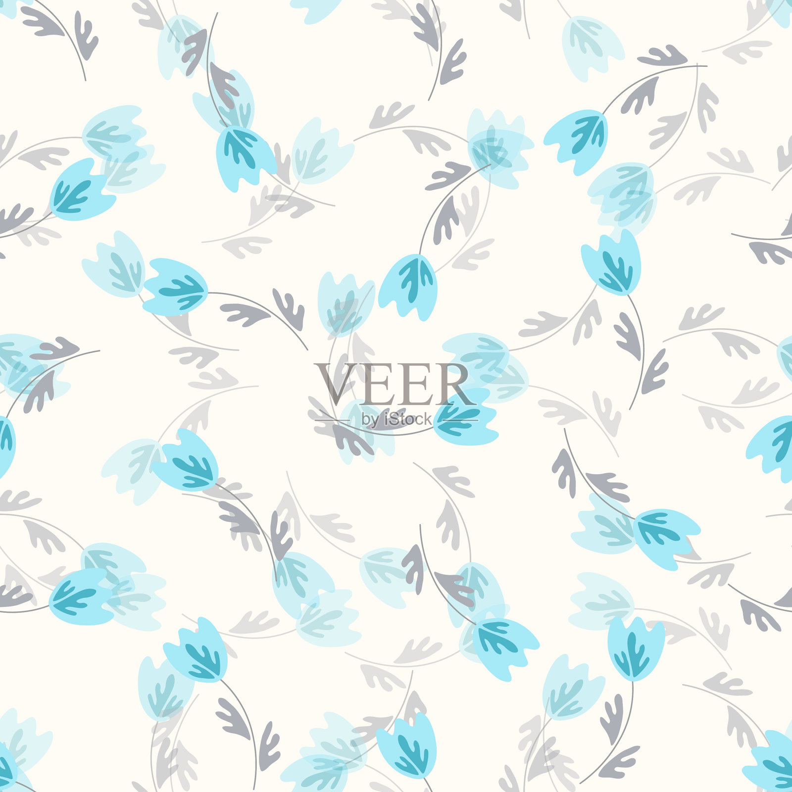 以传统民俗为基础的无缝花卉图案插画图片素材