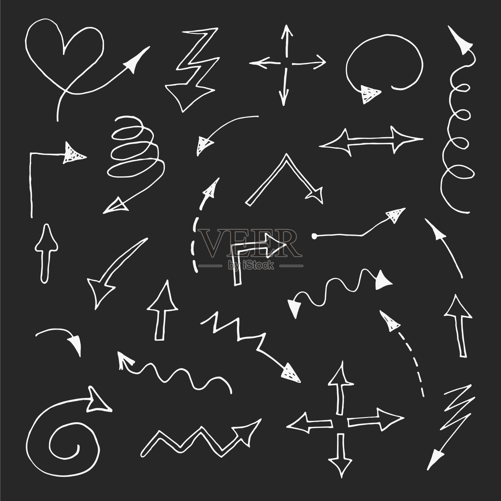 设置草图手绘箭头设计元素图片