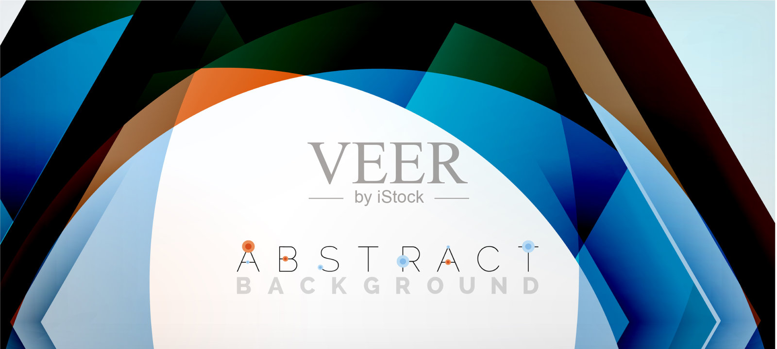 彩色六边形几何抽象插画图片素材