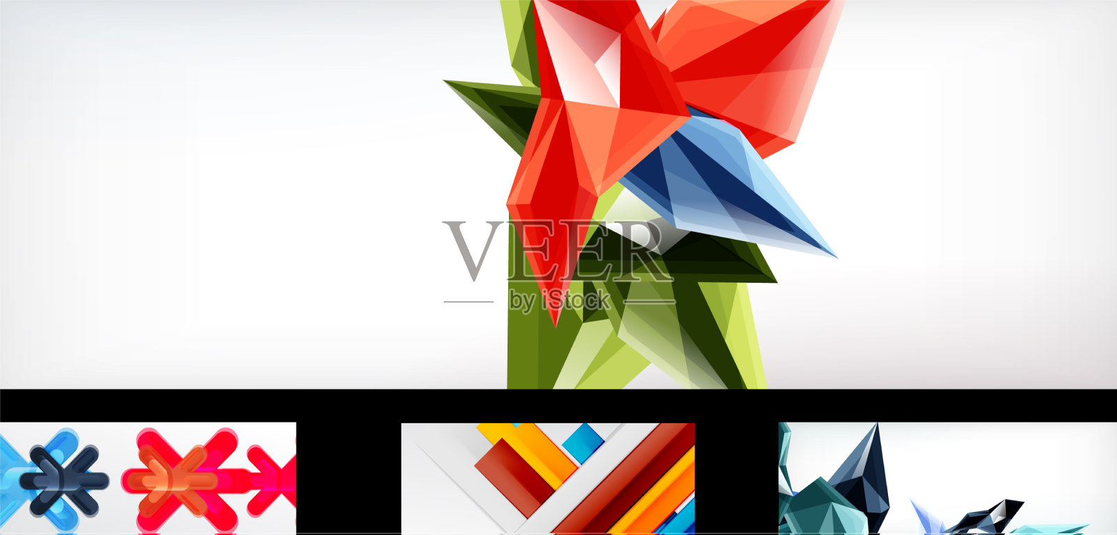 几何墙纸设计模板集插画图片素材