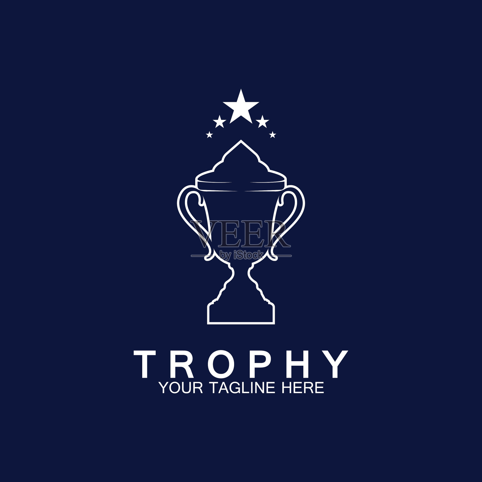 奖杯标志图标冠军奖杯标志图标插画图片素材