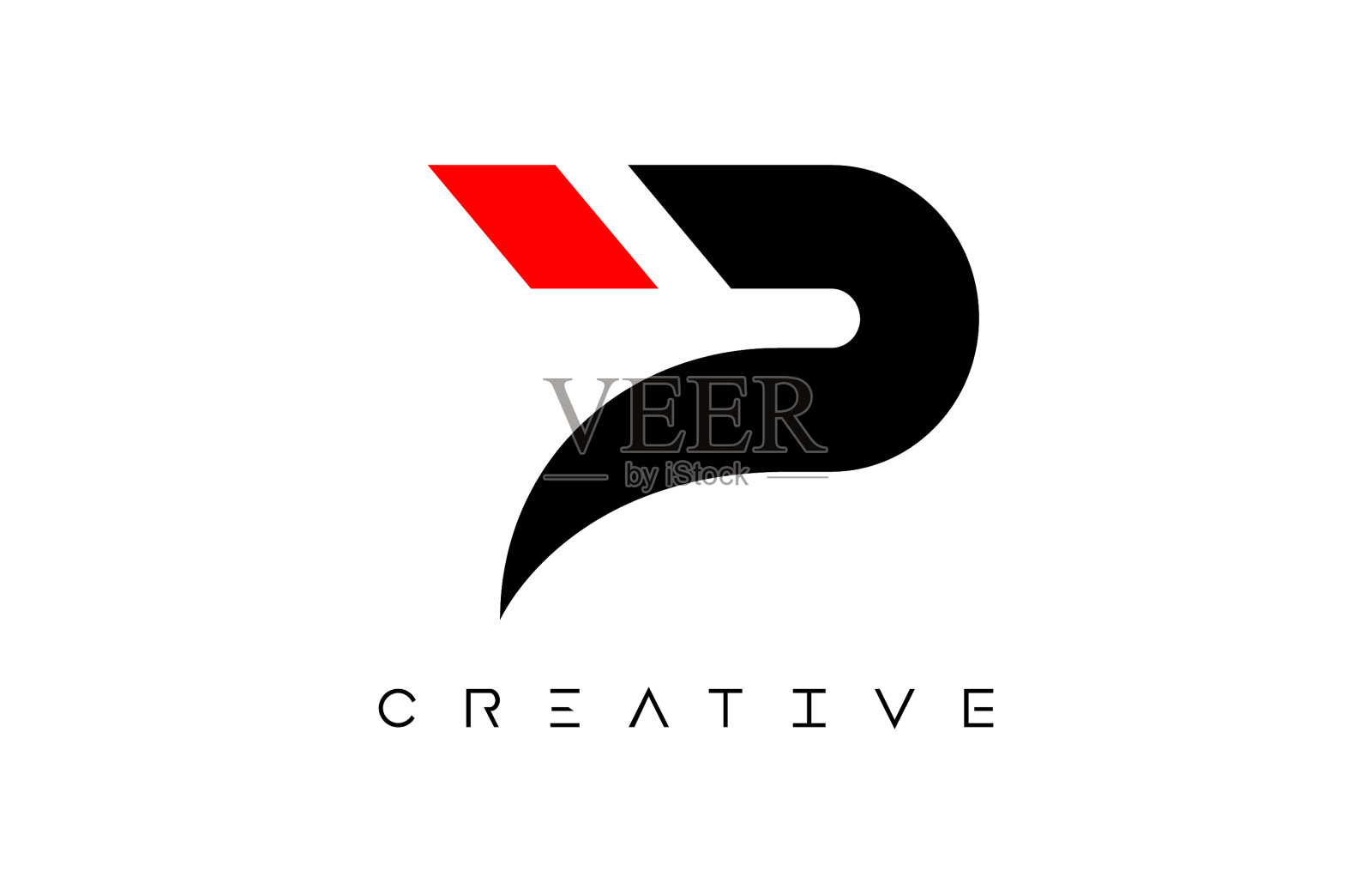 P现代字母标志设计具有创意的外观插画图片素材