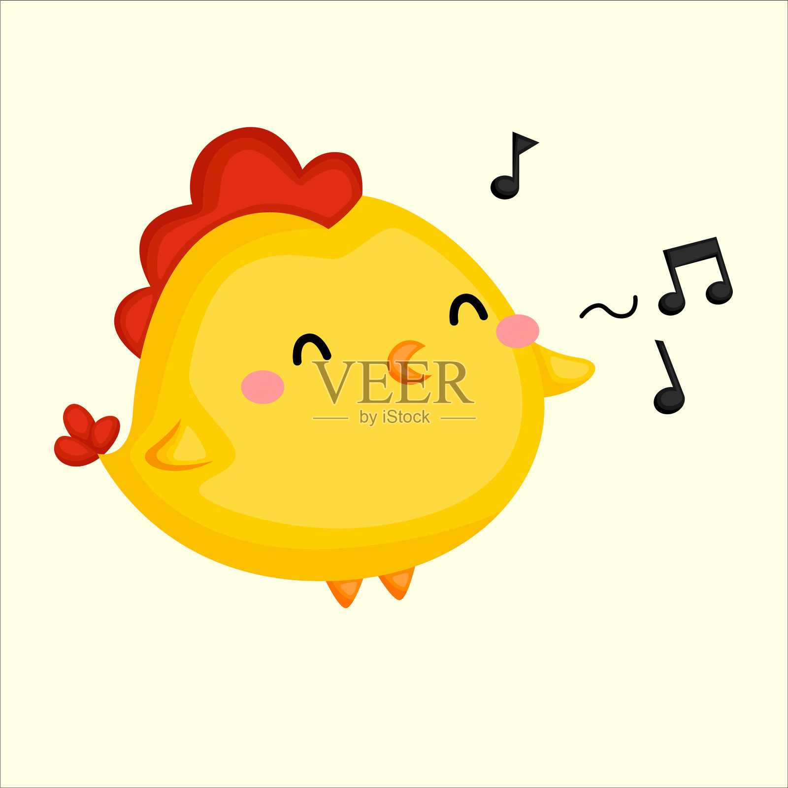 鸡情绪预展插画图片素材