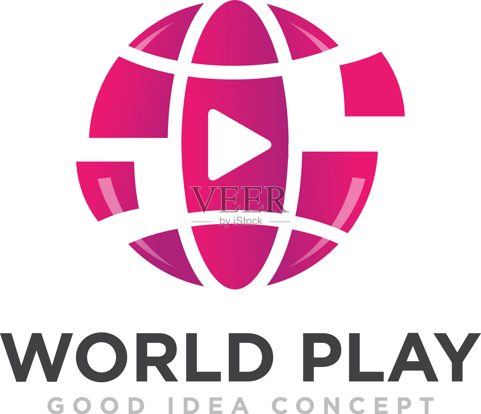 媒体播放器标志图标设计插画图片素材