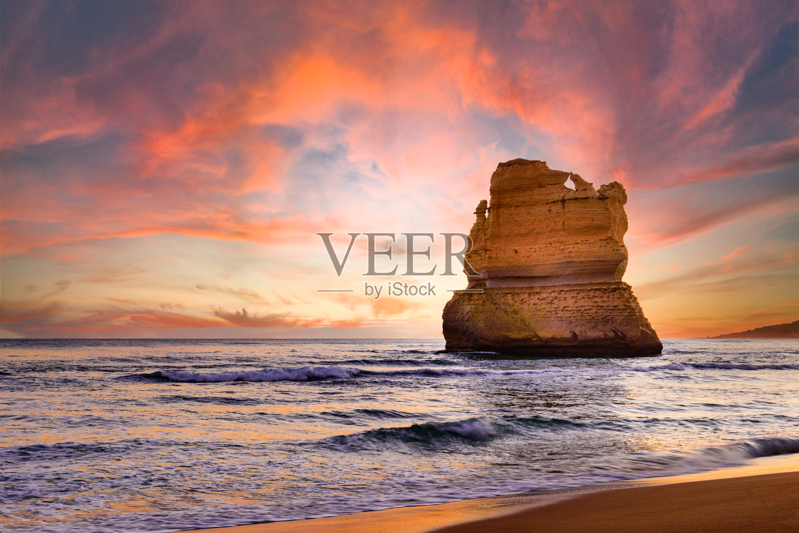 美丽的风景12使徒在澳大利亚维多利亚州的大洋路照片摄影图片