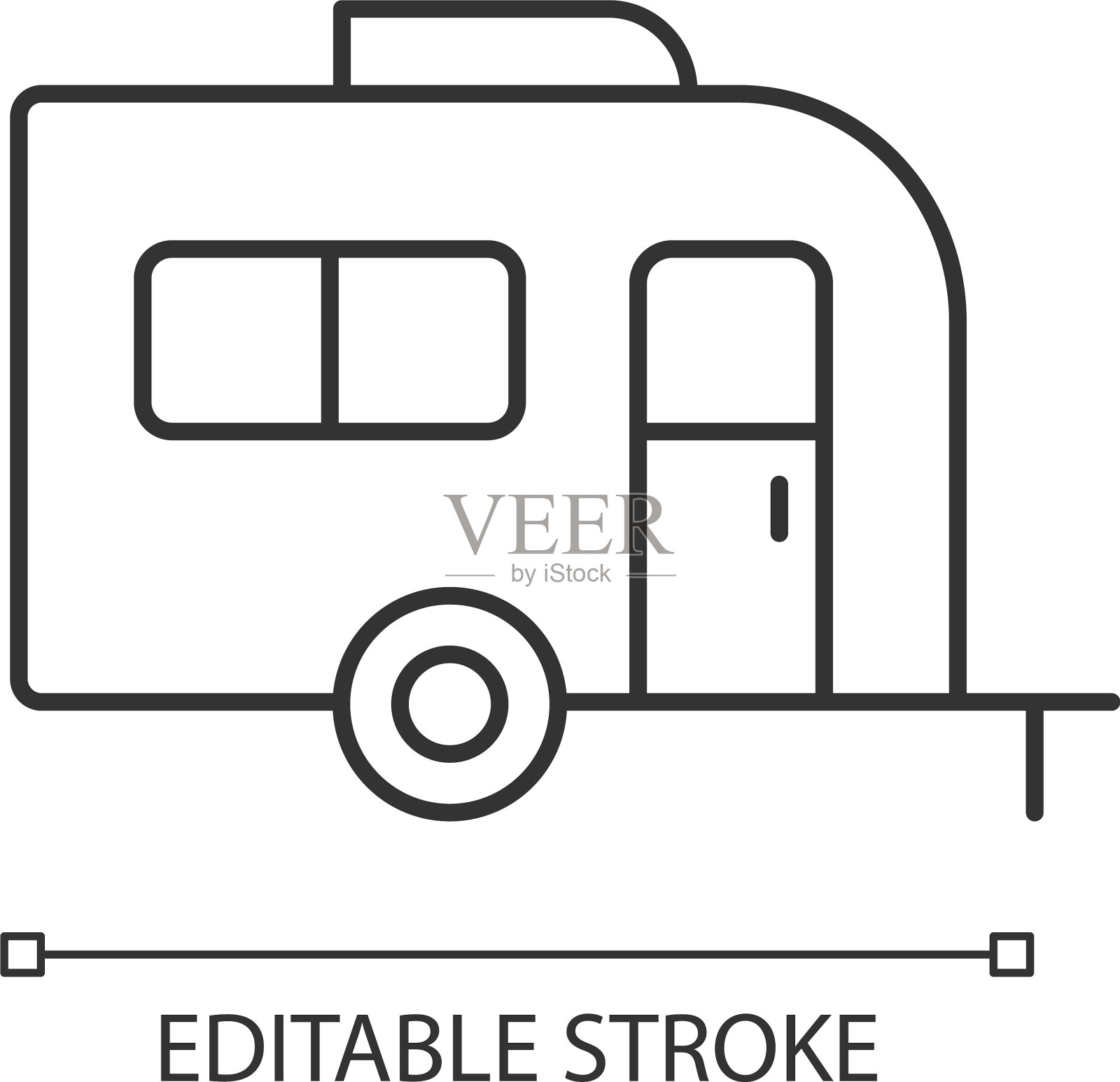 商队线性图标插画图片素材