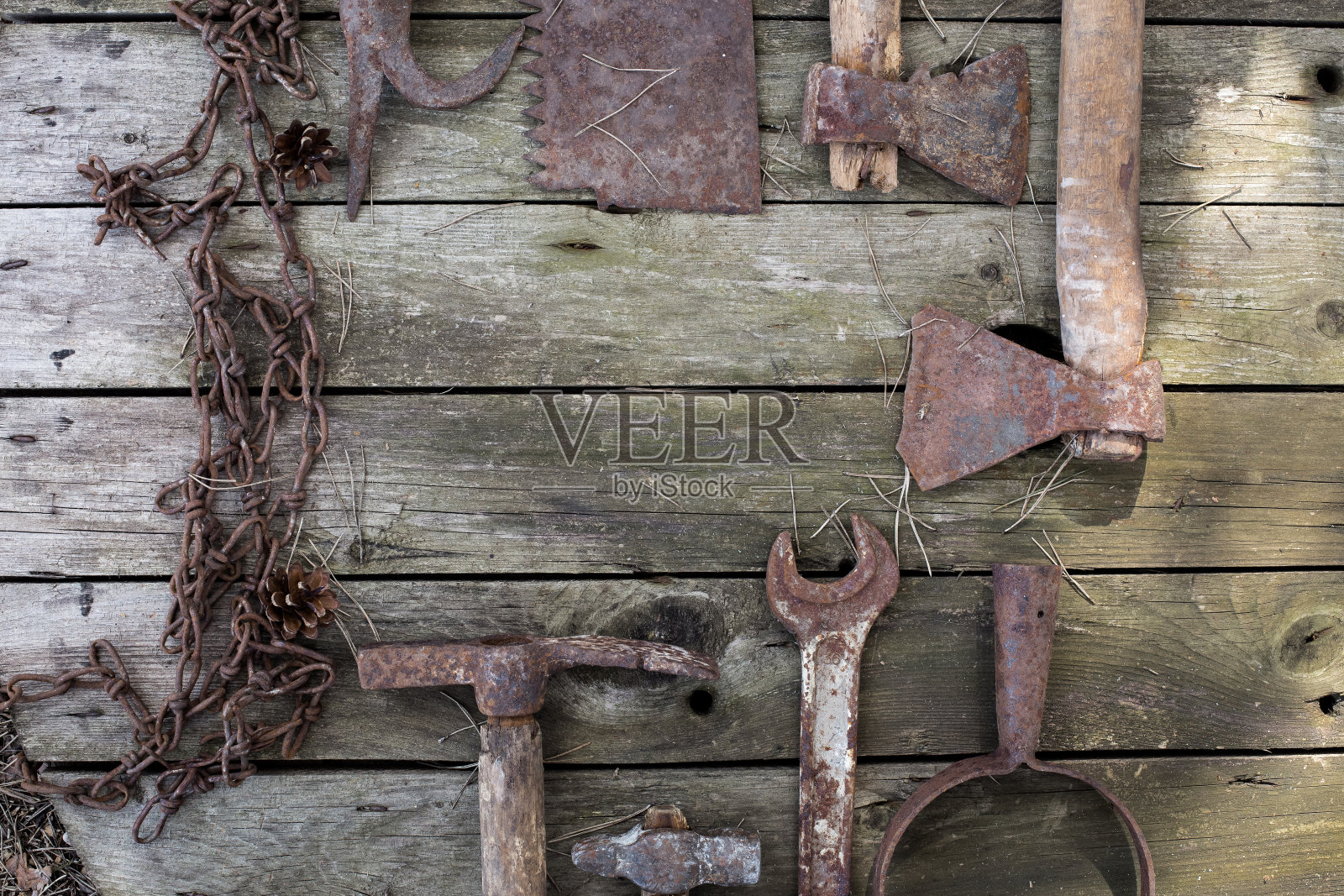 复古桌面工艺工具空空平放劳动节照片摄影图片