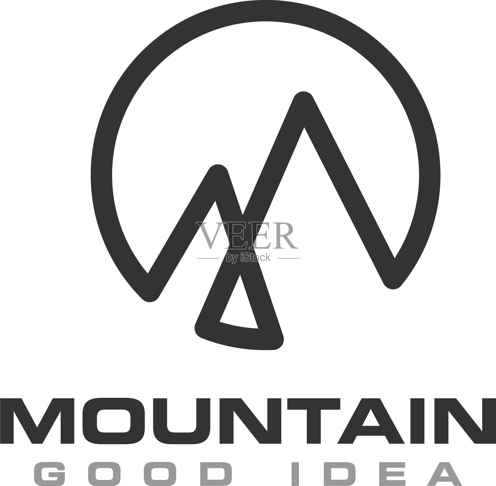 山标志图标设计插画图片素材