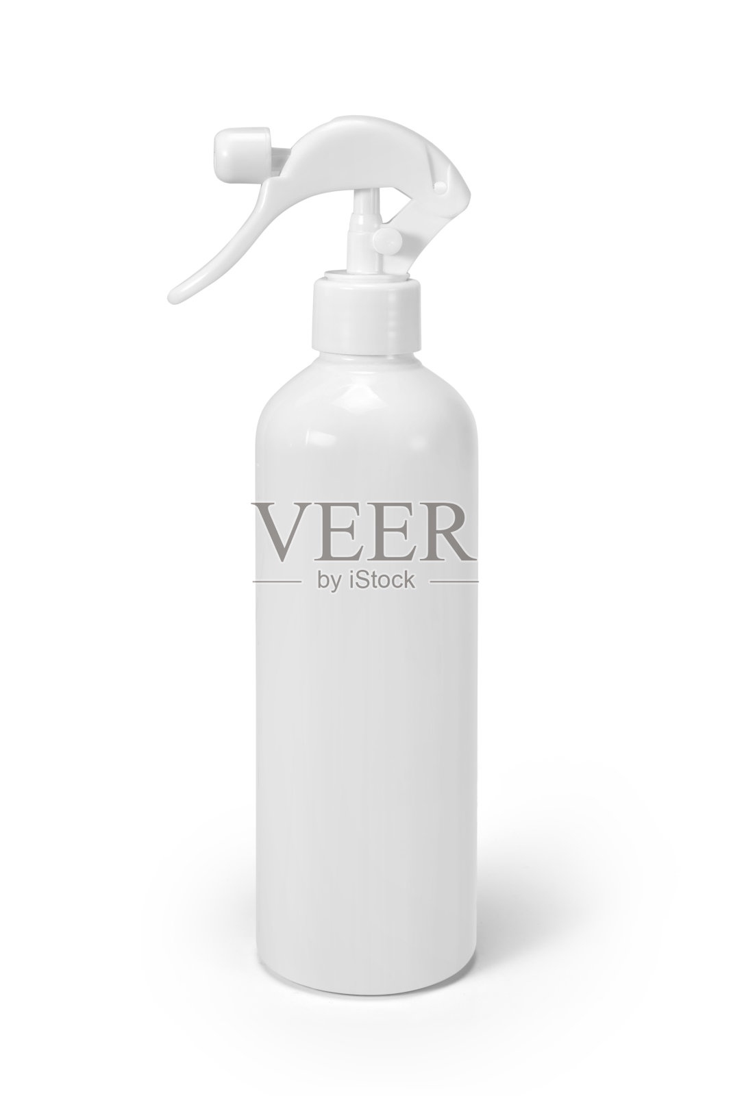 白色空白塑料喷瓶孤立在白色背景与剪切路径照片摄影图片