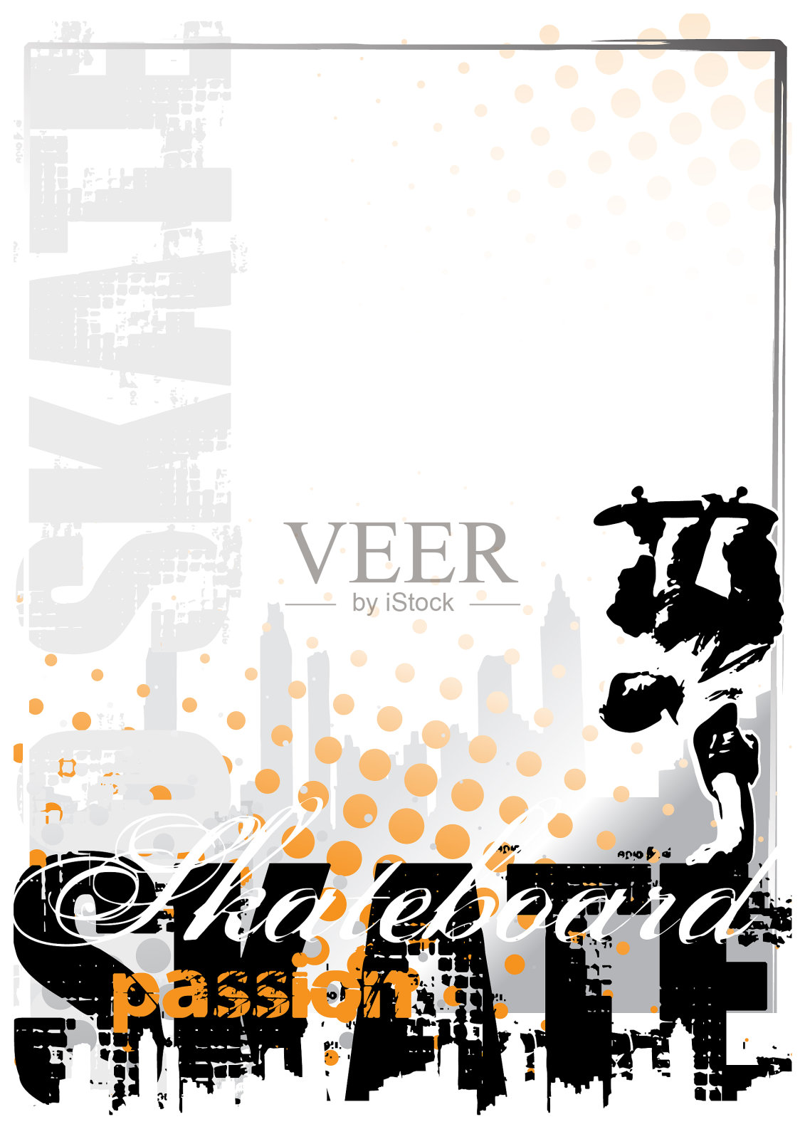 滑冰海报背景插画图片素材