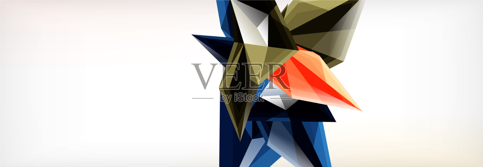 三维三角形和金字塔抽象插画图片素材