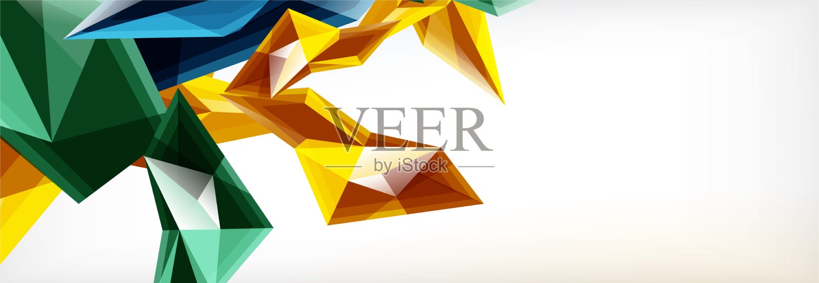 三维三角形和金字塔抽象插画图片素材