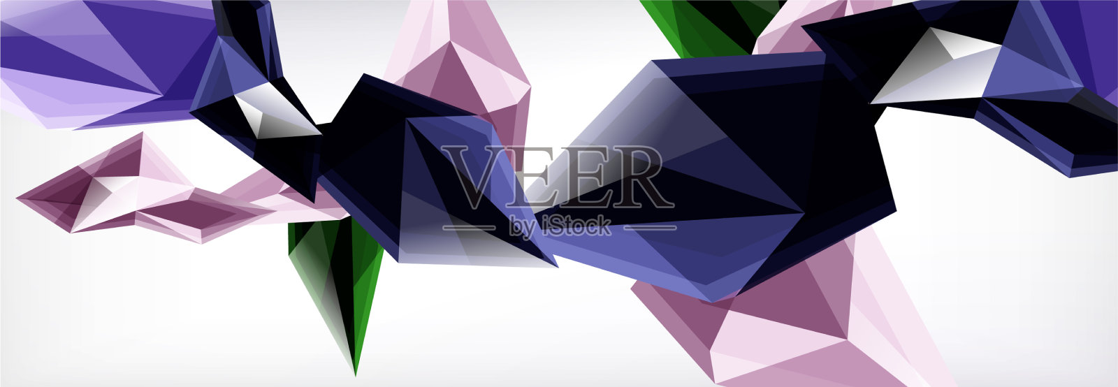 三维三角形和金字塔抽象插画图片素材