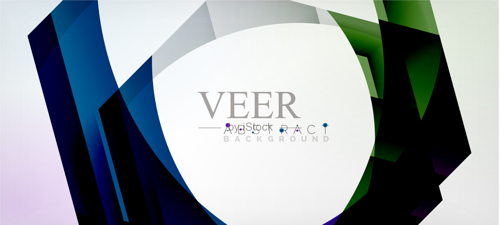 彩色六边形几何抽象插画图片素材