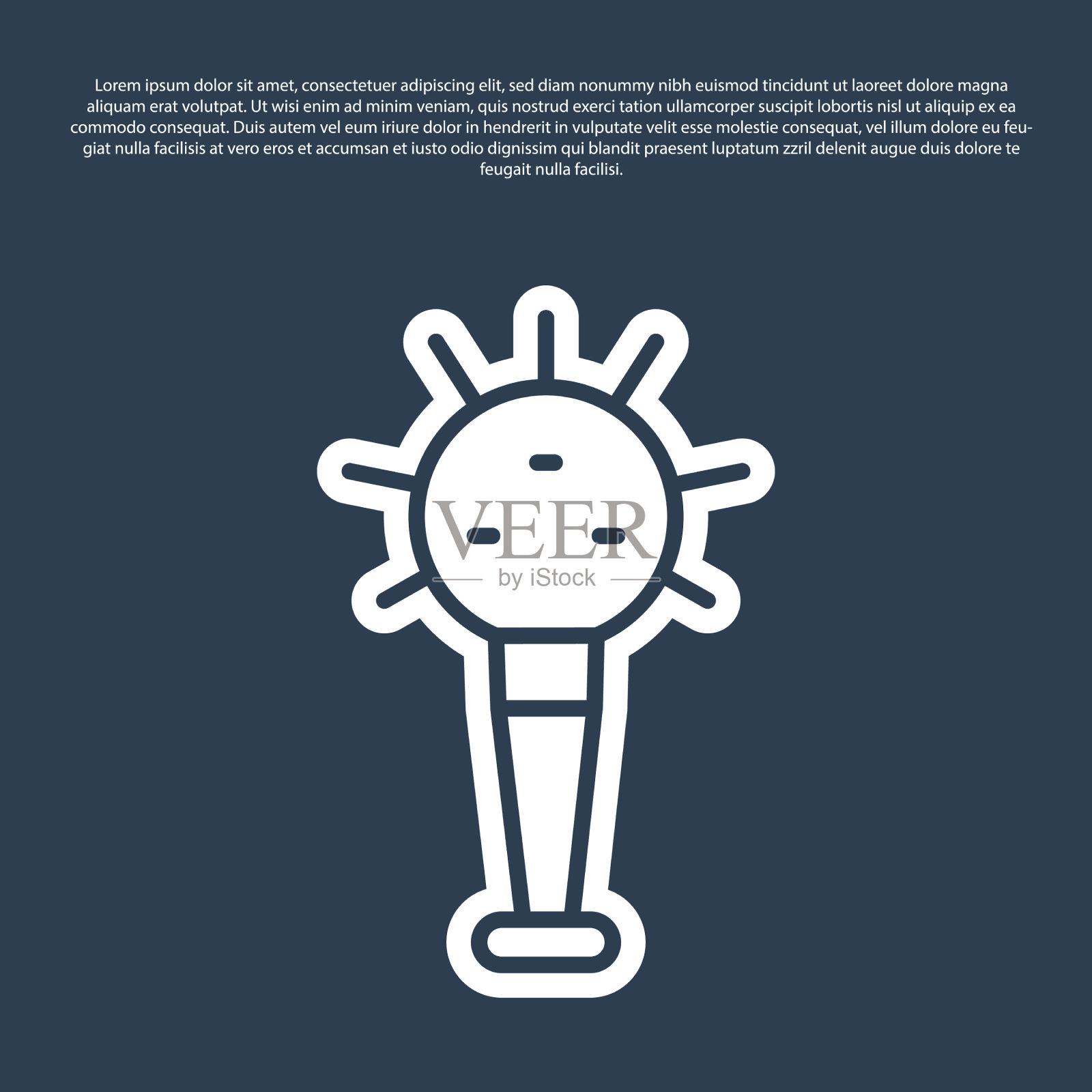 蓝线狼牙棒象征乌克兰的国力插画图片素材