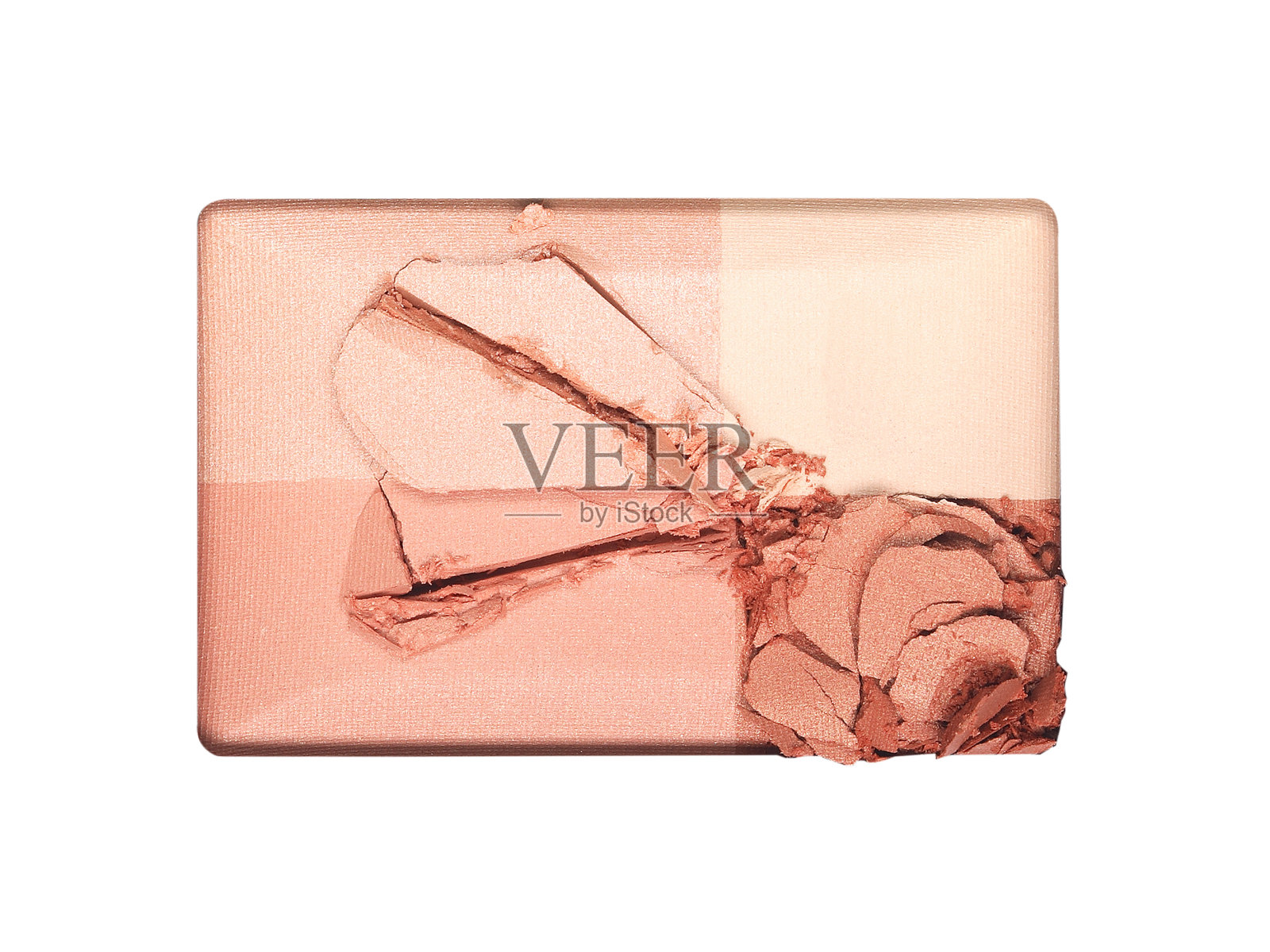 干面压碎，腮红孤立，面色苍白照片摄影图片