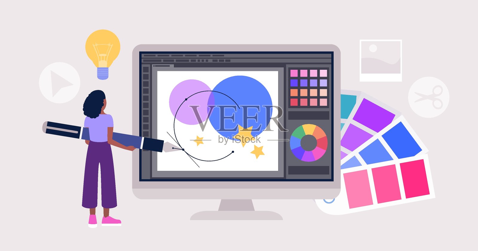 平面设计概念插画图片素材